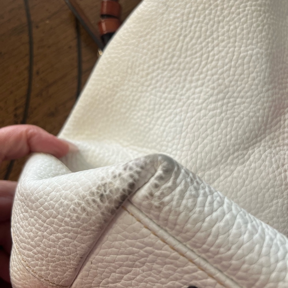 Dooney & Bourke White and Tan Tote - Picture 6 of 7